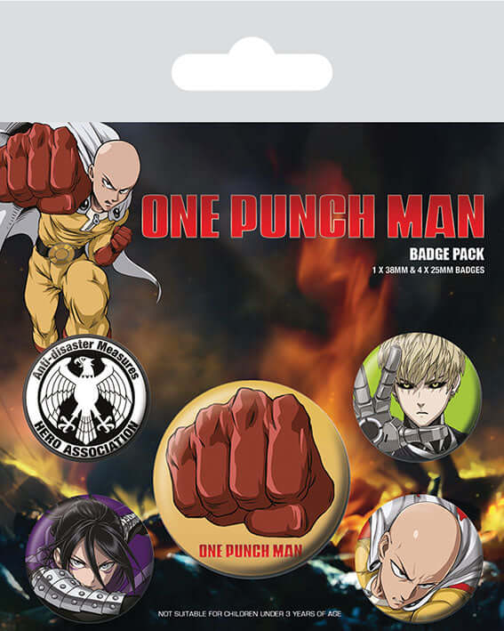 ONE PUNCH MAN (DESTRUCTIVE) BADGE PACK