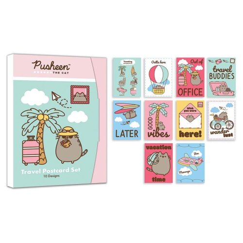 PUSHEEN 10 旅行明信片套装