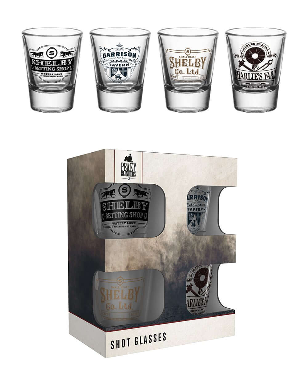 Peaky Blinders Shot Glasses set of 4