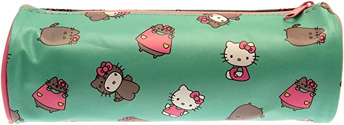 Pusheen Hello Kitty 桶形铅笔盒