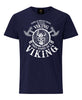 Always Be Viking T-Shirt with Axe and Shield- Navy