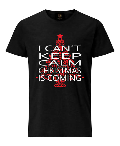 Christmas T-Shirt I Can't Keep Calm- Black