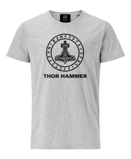 Thor Hammer Printed T-shirt- Grey | Viking souvenirs