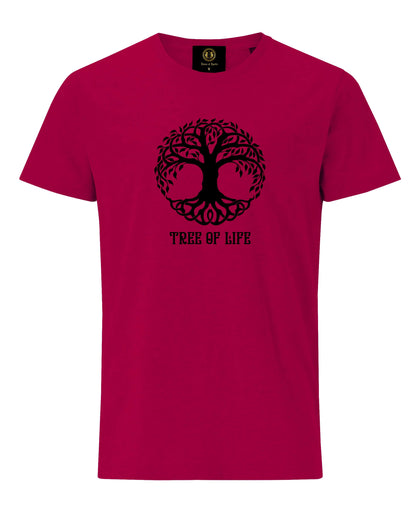 Tree of Life Printed T-Shirt- Maroon | Viking shop