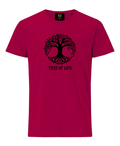 Tree of Life Printed T-Shirt- Maroon