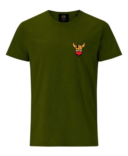 Embroidered Viking Helmet T-Shirt- Kiwi Green | the Vikings
