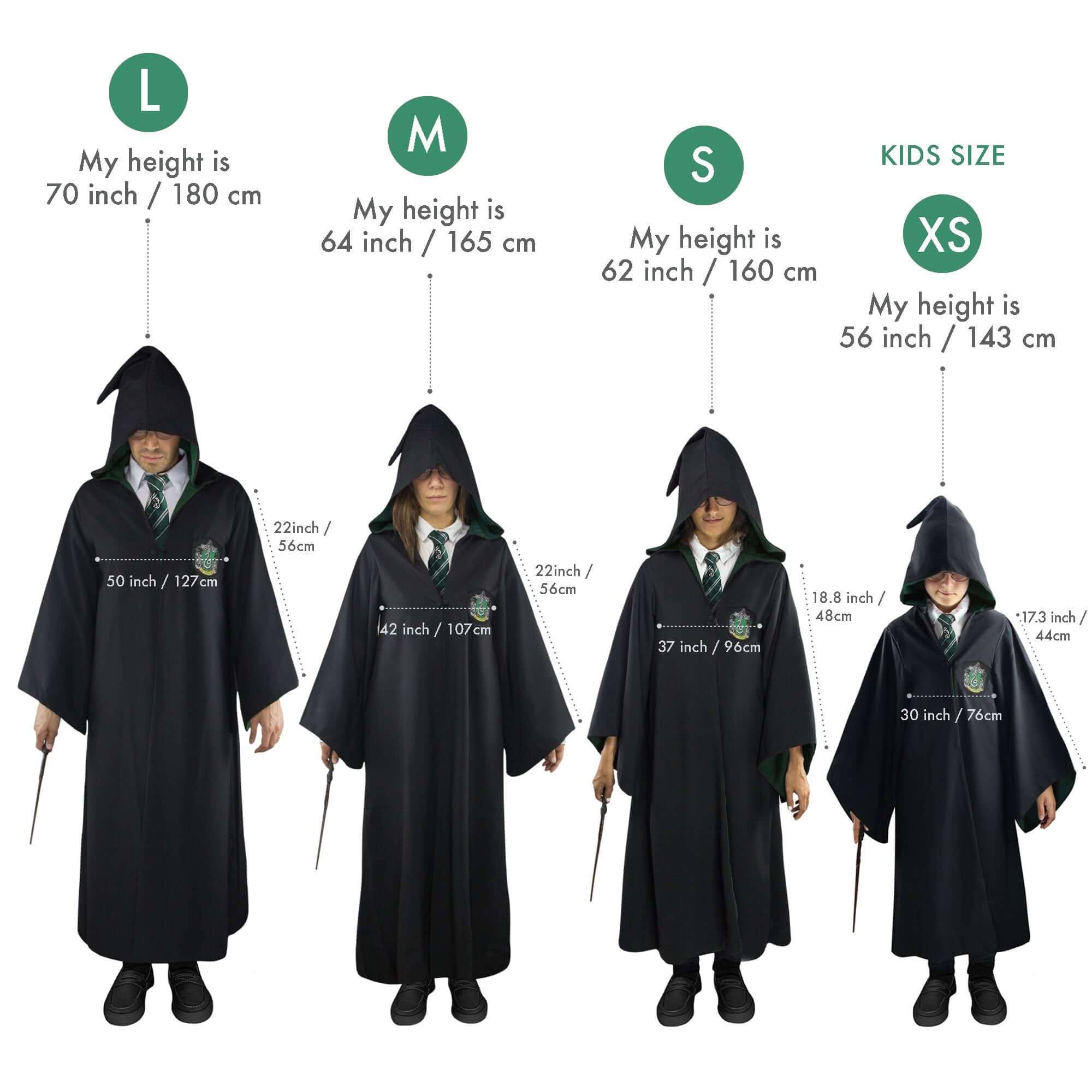 Kids Slytherin Robe, Harry Potter