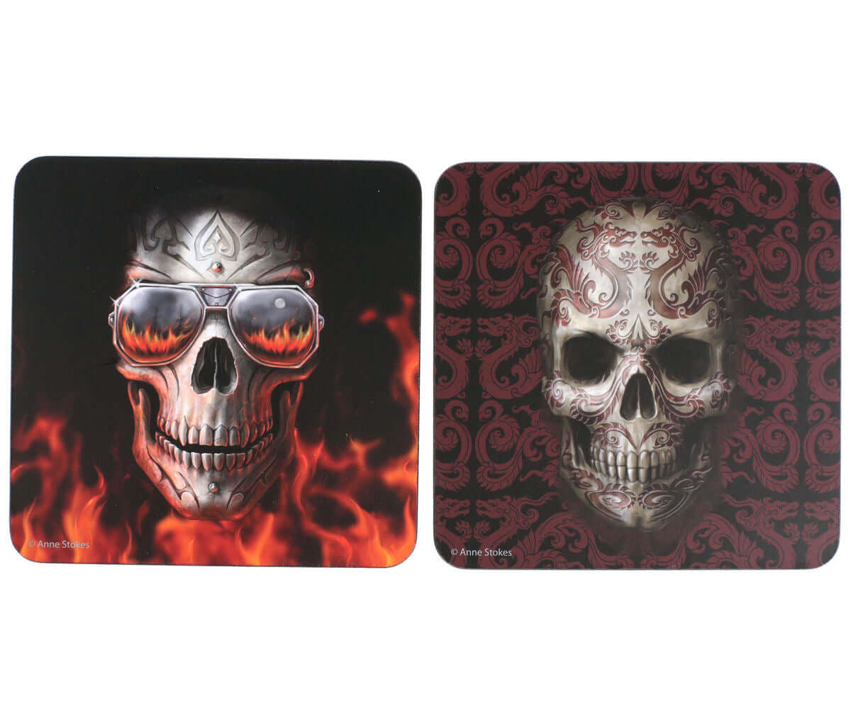 Skull Coasters Set Of 2 - Anne Stokes - Harry Potter