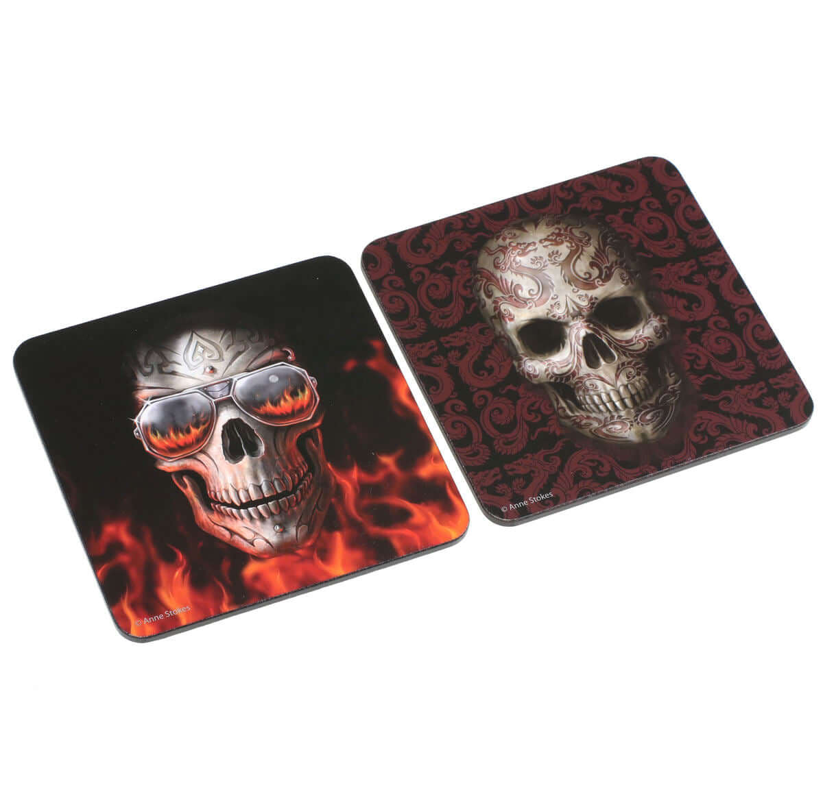 Skull Coasters Set Of 2 - Anne Stokes - Fandom Shop