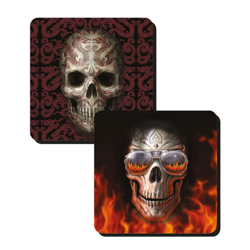 Skull Coasters Set Of 2 - Anne Stokes