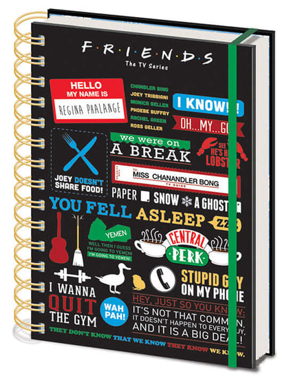 FRIENDS INFOGRAPHIC A5 NOTEBOOK- House of Spells