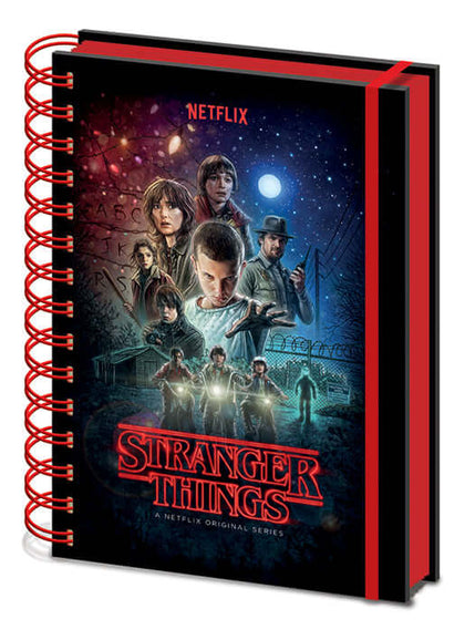 Stranger Things (ONE SHEET) Metallic Notebook -Stranger Things merchandise