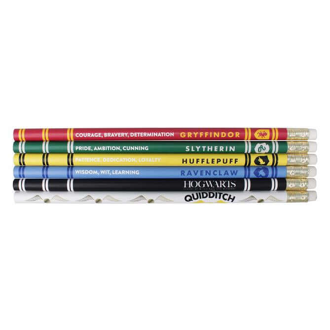 Harry Potter House Pride Set Of 6 Pencils- Harry Potter merchandise UK