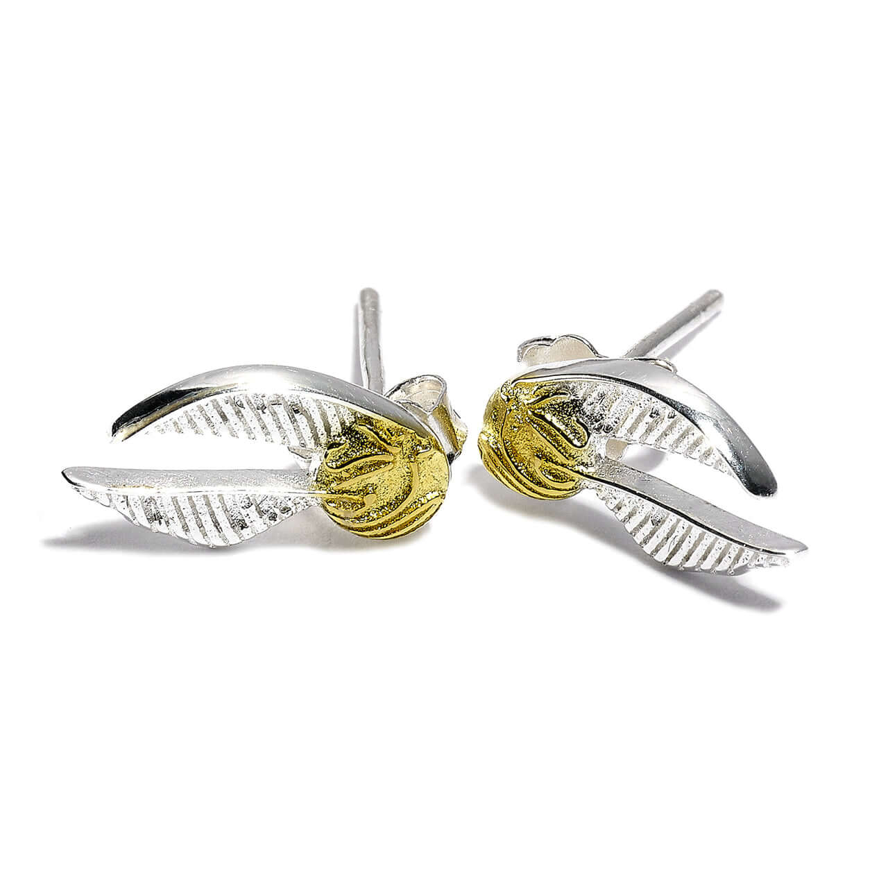 Harry Potter Sterling Silver Golden Snitch Stud Earrings