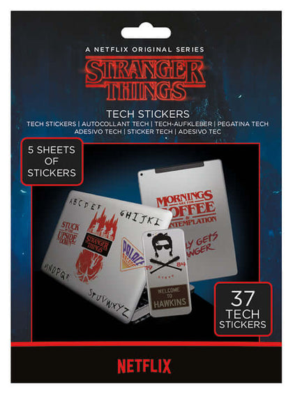 Stranger Things Tech Stickers Pack of 37