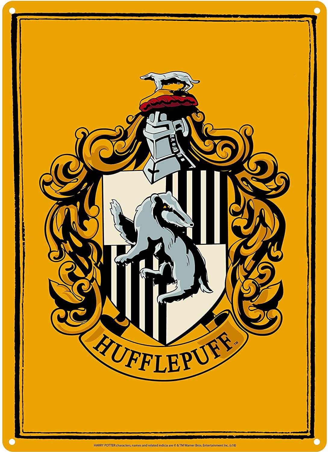 Hufflepuff Small Tin Sign