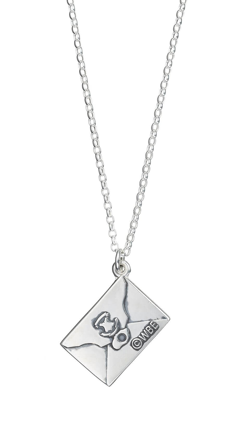 Hogwarts Letter Sterling Silver Charm Necklace- Fandom Shop