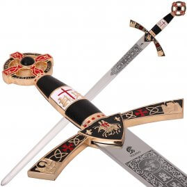 Templar Deluxe Sword & Scabbard | Viking Souvenirs