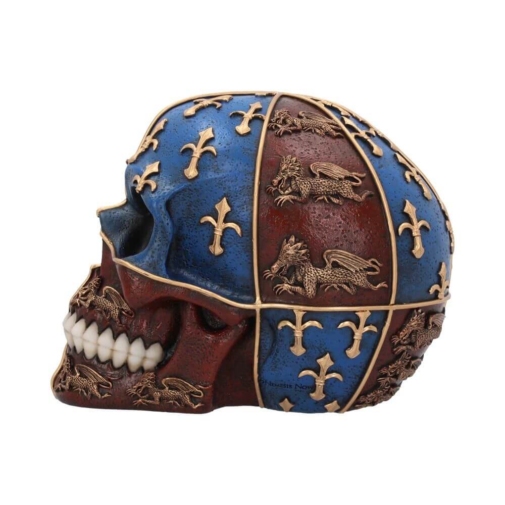 Medieval Skull English Heraldry Figurine | The Viking