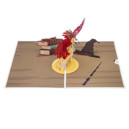 Harry Potter Fawkes Christmas Pop-Up Card