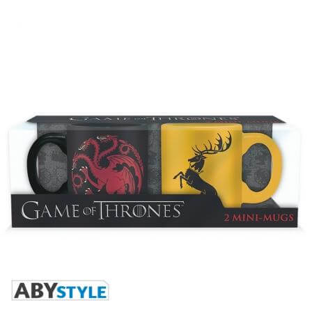 Game of Thrones espresso mugs Targaryen & Baratheon set