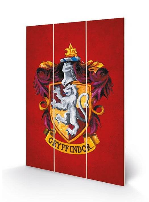 Gryffindor House Crest Wooden Print