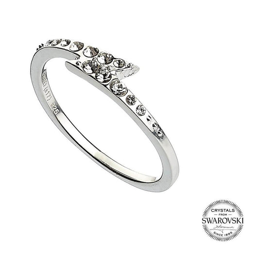 Lightning Bolt Embellished with Swarovski® Crystals Ring M