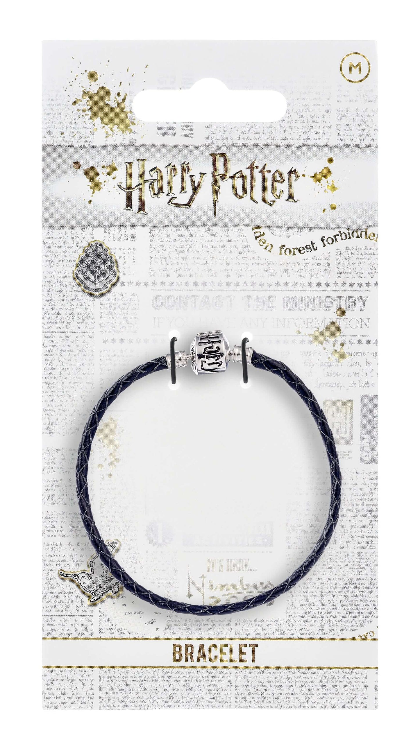 Harry Potter - Black Leather Bracelet for Slider Charms