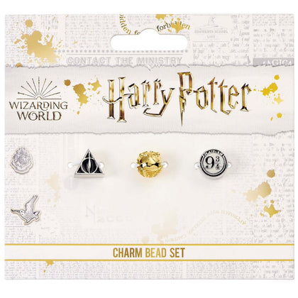 Harry Potter Deathly Hallows, Golden Snitch & Platform 9 3/4 Set Of Charms - Harry Potter shop