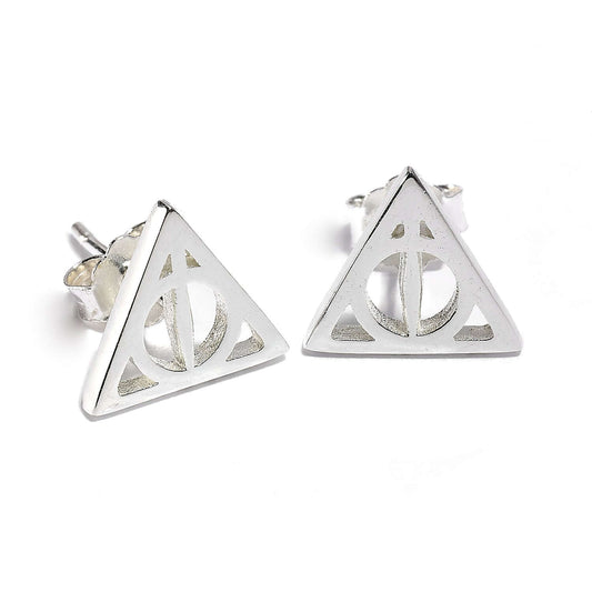 Deathly Hallows Stud Sterling Silver Earrings