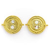 Harry Potter - Time Turner Gold Plated Stud Earring with Swarovski Crystals