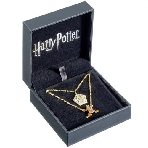 Harry Potter - Sterling Silver Golden Plated Chocolate Frog Necklace