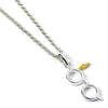 Lightning Bolt & Glasses Sterling Silver Necklace