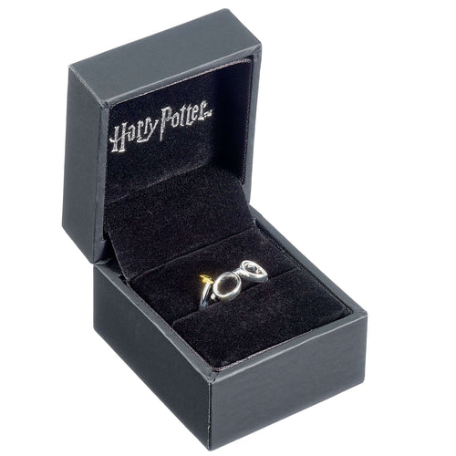 HARRY POTTER STERLING SILVER GLASSES & LIGTHNING BOLT RING-S