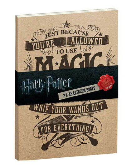 Official Allowed To Use Magic Exercise Notebook- Pack of 2 at the best quality and price at House Of Spells- Fandom Collectable Shop. Get Your Allowed To Use Magic Exercise Notebook- Pack of 2 now with 15% discount using code FANDOM at Checkout. www.houseofspells.co.uk.