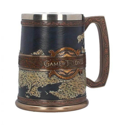 The Seven Kingdoms Game of Thrones map on a Tankard (GOT) 14cm