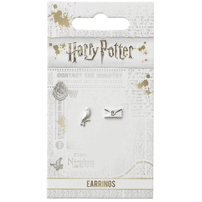 Harry Potter Hedwig Letter Silver Plated Earring- harry Potter store