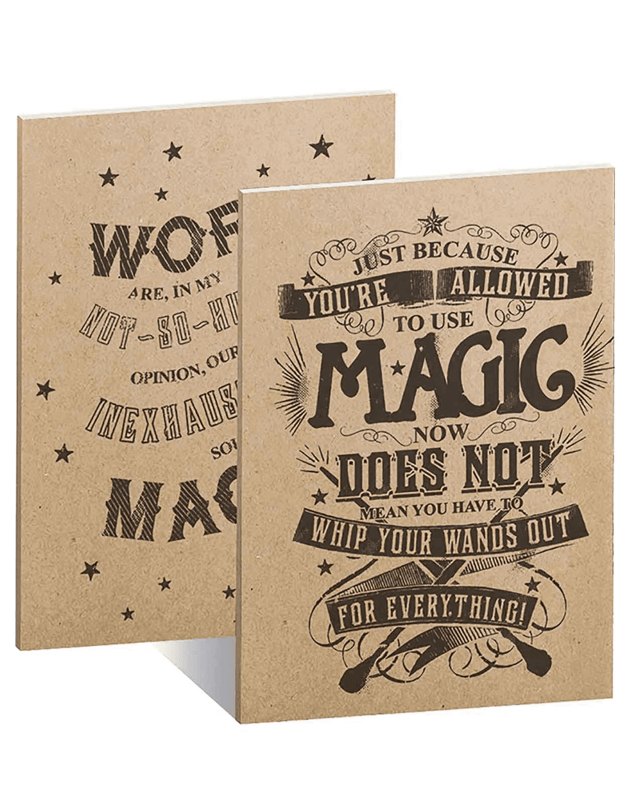 Official Allowed To Use Magic Exercise Notebook- Pack of 2 at the best quality and price at House Of Spells- Fandom Collectable Shop. Get Your Allowed To Use Magic Exercise Notebook- Pack of 2 now with 15% discount using code FANDOM at Checkout. www.houseofspells.co.uk.