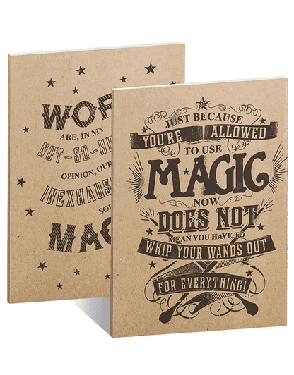 Official Allowed To Use Magic Exercise Notebook- Pack of 2 at the best quality and price at House Of Spells- Fandom Collectable Shop. Get Your Allowed To Use Magic Exercise Notebook- Pack of 2 now with 15% discount using code FANDOM at Checkout. www.houseofspells.co.uk.