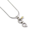 Silver Plated Lightning Bolt with Glasses Necklace